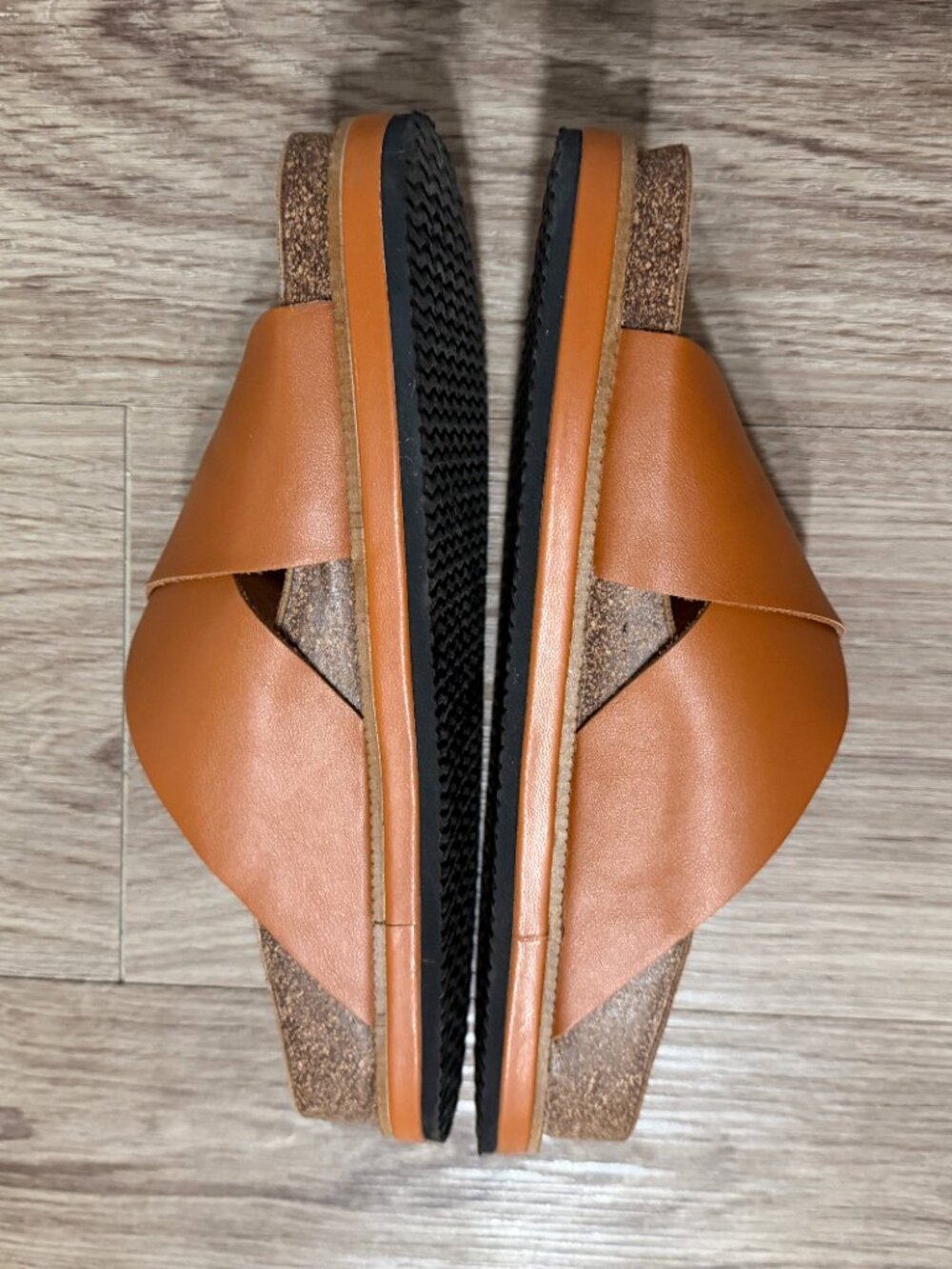 Free People Sidelines Footbed Sandals in Cognac - Picture 6 of 7